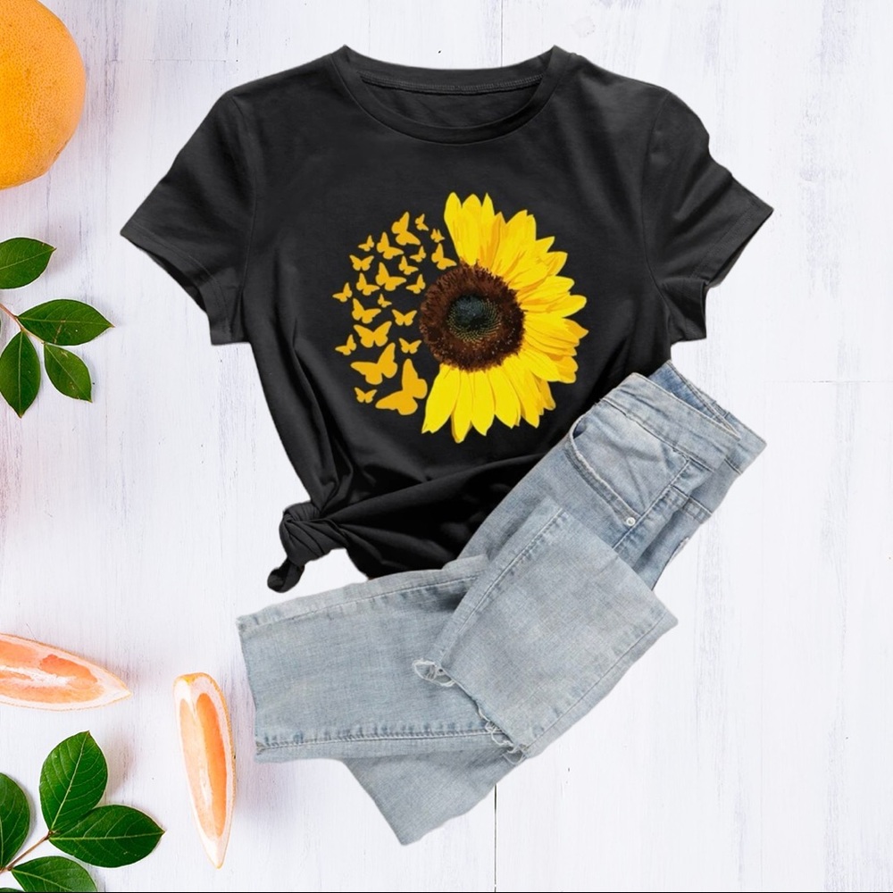 Sunflower graphic tee